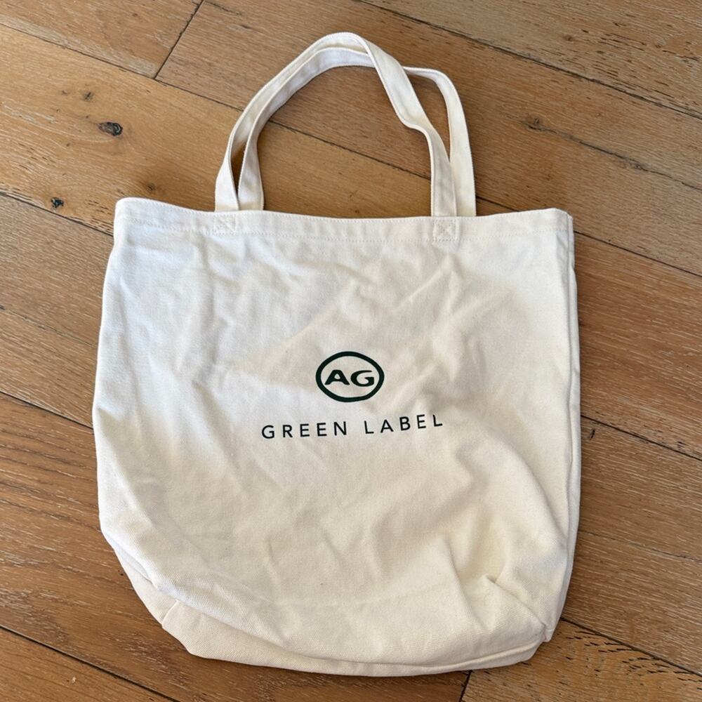 AG Jeans Green Label Cotton Reusable Tote Minimal Eco Bag Limited Edition New